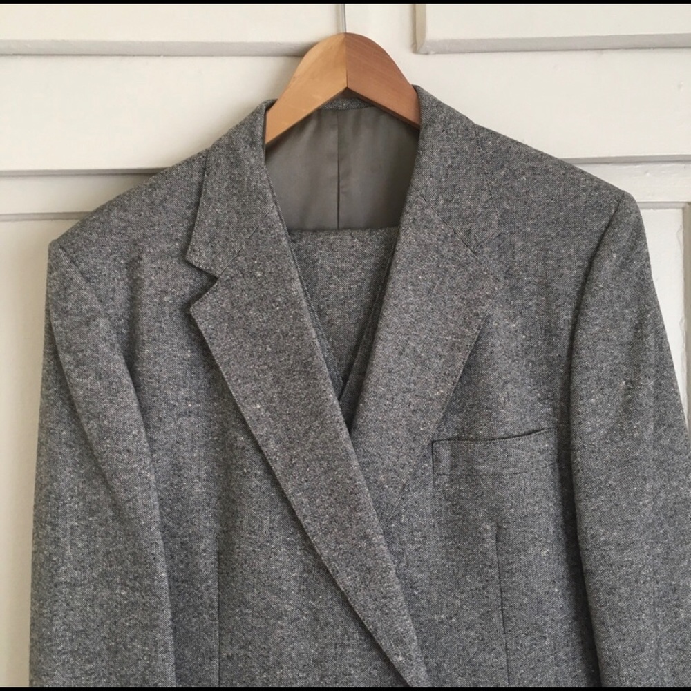 Vintage Grey classic in Donegal Tweed 3 Piece Suit